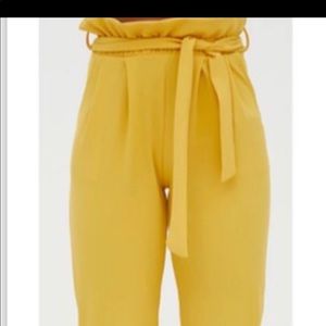 Mustard color trousers